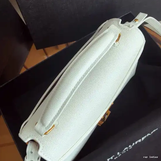 Rep ladies REP EMBOSSED HANDLE LEATHER MINI GRAIN TOP DE IN BAG CASSANDRA YSL POUDRE 0601
